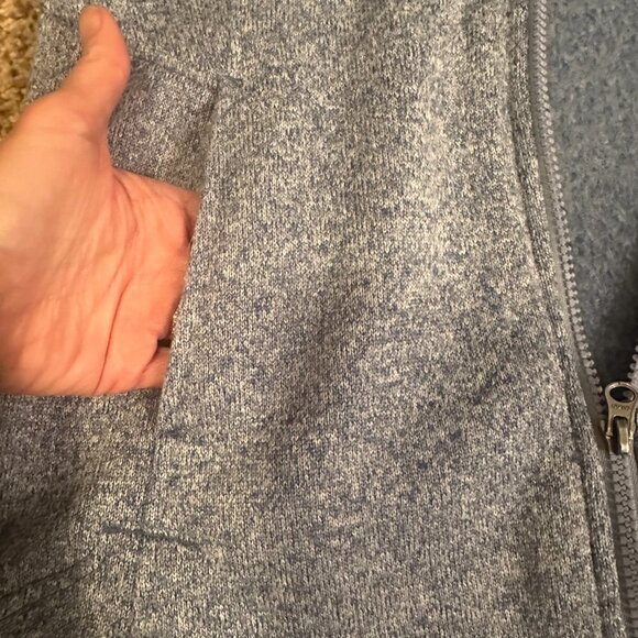 Eddie Bauer Radiator Fleece Long Full Zip Jacket Light Blue Women's Size Medium - Picture 3 of 7